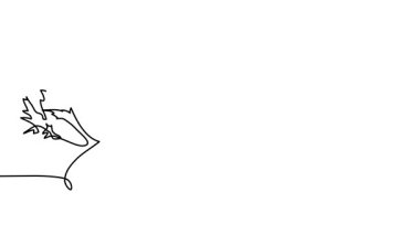 Havuç tek çizgi animasyon. Bir sürekli çizim çizimi animasyonu, havuç görüntüsü