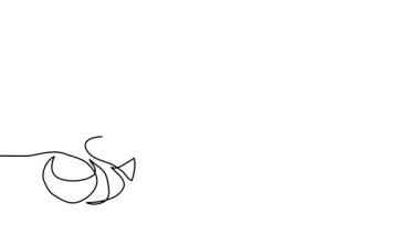 Mandalina, tek çizgi çizgi animasyon. Devamlı bir çizim çizimi animasyonu, harf mandallı görüntüler..