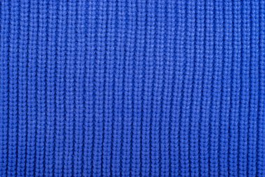 Mavi örülmüş kumaş arka plan, doku. Soyut desen.