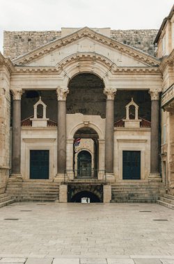 Peristil square at Diocletian palace in Split, Croatia.