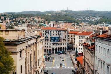 Trieste İtalya - 30 Mart 2024: Trieste 'nin güzel şehri.