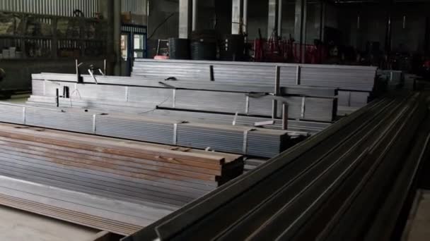 Armazém Metal Uma Loja Metal Galvanoplastia Planta Para Metal — Vídeo de Stock