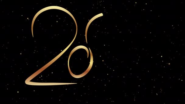 Bienvenido Año Nuevo 2024 Vídeo Animado Mundo Mágico Lleno Alegría — Vídeo de stock