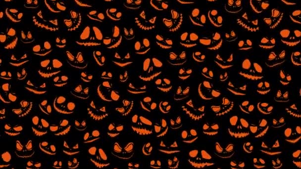 Patrón Halloween Sonrisas Calabaza Aisladas Fondo Fondo Halloween — Vídeos de Stock