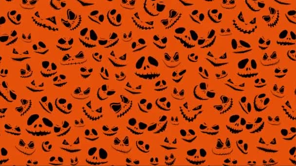 Halloween Wzór Lub Dynia Uśmiecha Się Odizolowany Tle Tło Halloween — Wideo stockowe