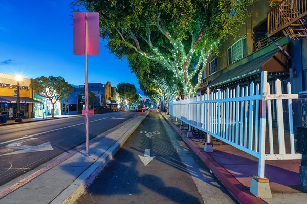 November 2022 San Diego California City Block Bicycle Lane Hillcrest — Stock Photo, Image