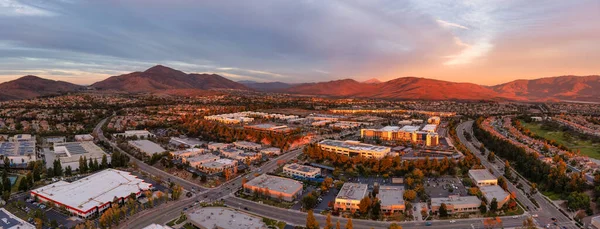 stock image November 22, 2022, Eastlake Chula Vista. Aerial view of commercial business buildings and shopping center. 