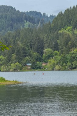 Loon Lake in Southern Oregon, USA, a popular summer tourist destination for Oregon travelers. 