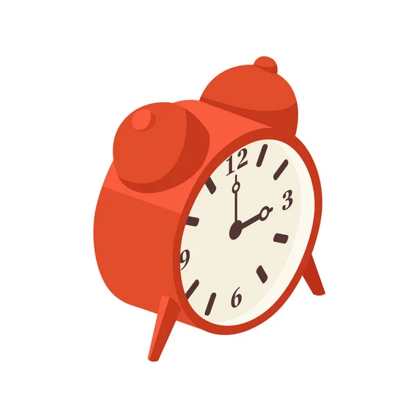 Icono Isométrico Del Reloj Alarma Ilustración Vectorial Dibujada Mano Diseño — Vector de stock