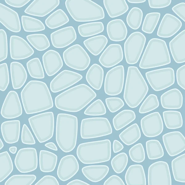 Abstract Naadloos Patroon Met Blauwe Stenen Handgetekende Vectorillustratie Vlakke Kleur — Stockvector