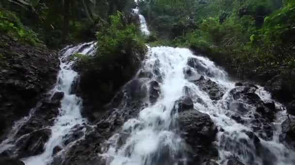 Hermoso Primer Plano Cascada Java Indonesia — Vídeo de stock