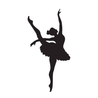 Siluet balerinleri, dans eden kadınlar, klasik dansçıların siyah ve beyaz çizimleri, beyaz arka planda izole edilmiş tock ilüstrasyonları, dans eden kadınlar, klasik dansçıların siyah ve beyaz çizimleri.