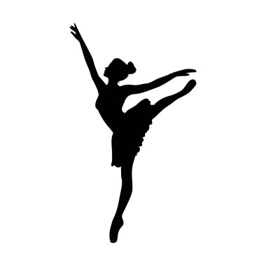 Siluet balerinleri, dans eden kadınlar, klasik dansçıların siyah ve beyaz çizimleri, beyaz arka planda izole edilmiş tock ilüstrasyonları, dans eden kadınlar, klasik dansçıların siyah ve beyaz çizimleri.