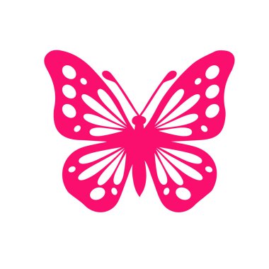 Kelebek siluet simgeleri. Vektör Resimleri Tasarımı