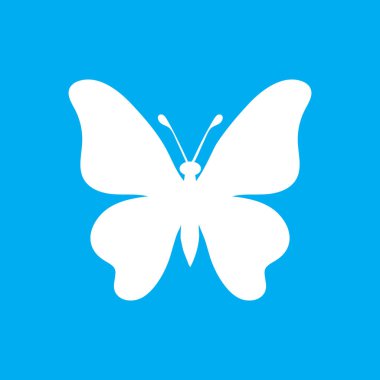 Kelebek siluet simgeleri. Vektör Resimleri Tasarımı