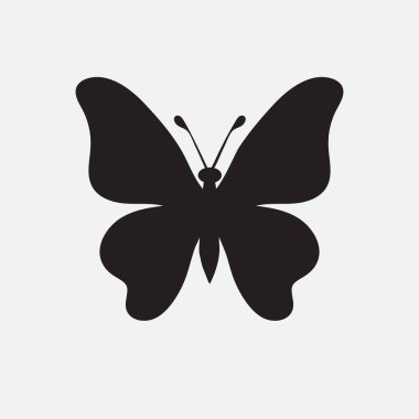 Kelebek siluet simgeleri. Vektör Resimleri Tasarımı