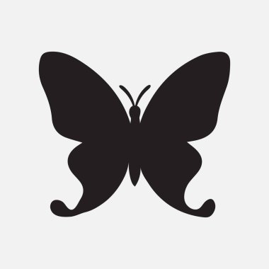 Kelebek siluet simgeleri. Vektör Resimleri Tasarımı