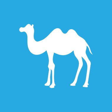 Deve hayvan silueti. Vektör resim çizimi tasarımı.