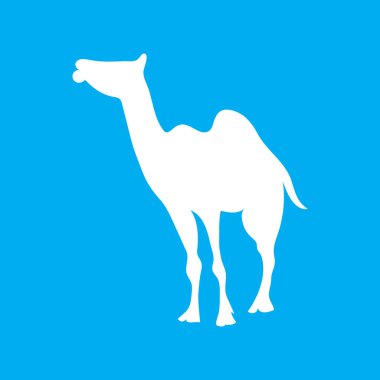 Deve hayvan silueti. Vektör resim çizimi tasarımı.