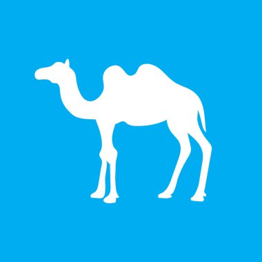 Deve hayvan silueti. Vektör resim çizimi tasarımı.