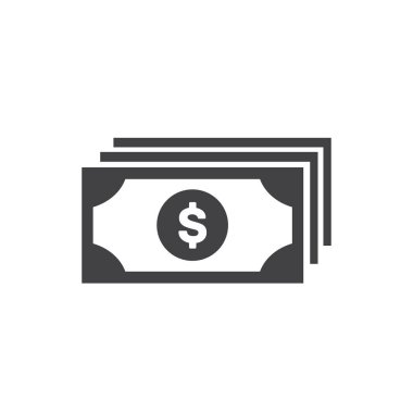 Dolar Para Vektörü İllüstrasyonu. Dolar Bill parayı not eder. Amerikan Doları