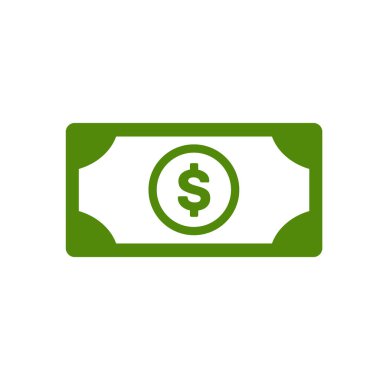 Dolar Para Vektörü İllüstrasyonu. Dolar Bill parayı not eder. Amerikan Doları