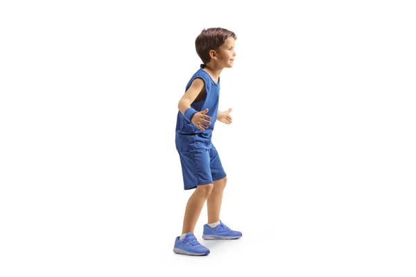 Foto Profil Lengkap Seorang Anak Laki Laki Dengan Kaos Biru — Stok Foto