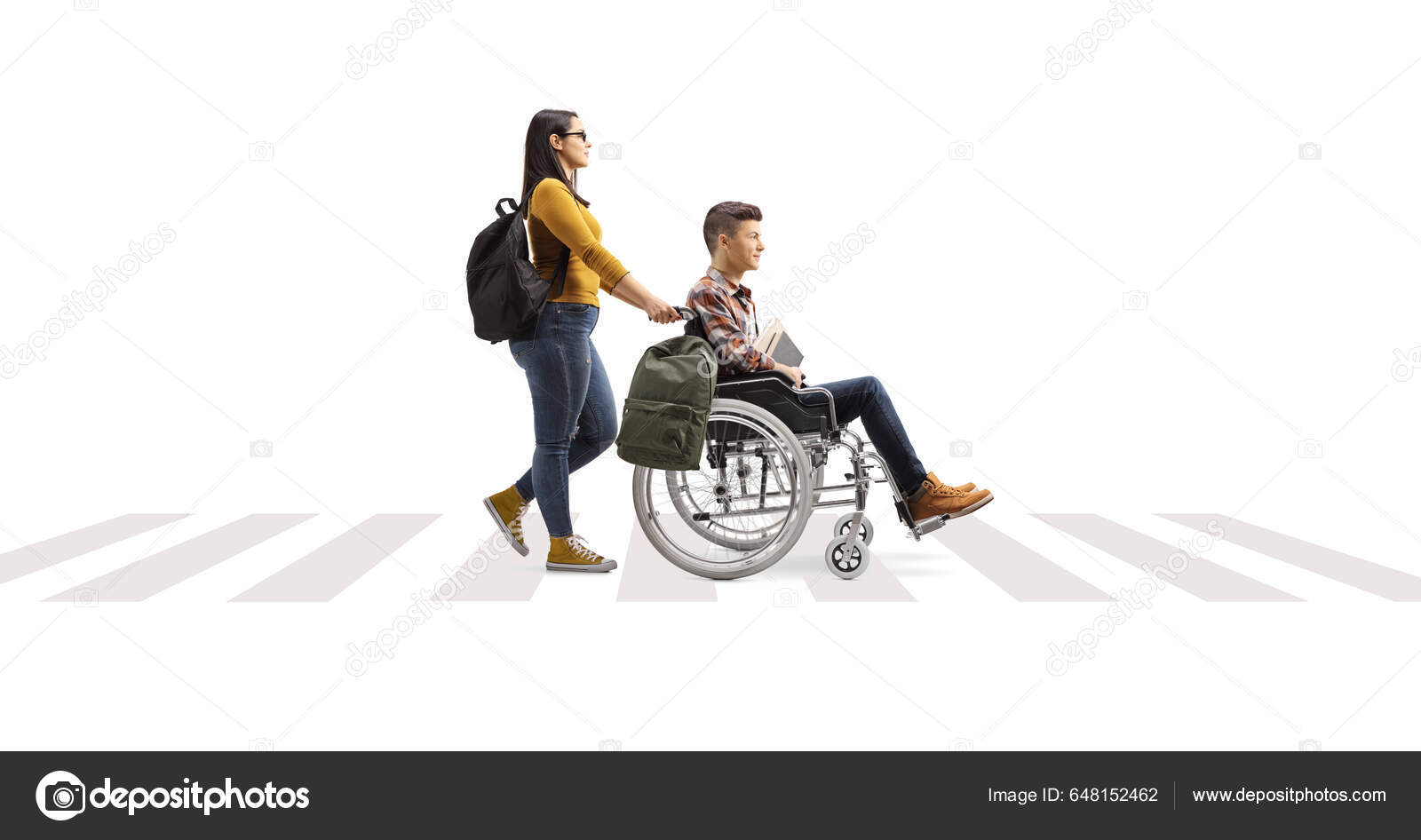 Filme Perfil Completo Uma Estudante Sexo Feminino Empurrando Amigo Uma  fotos, imagens de © ljsphotography #648152462