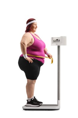 Ayrıca beyaz arka planda izole edilmiş bir ölçekte kadın kontrol yazarıdır.