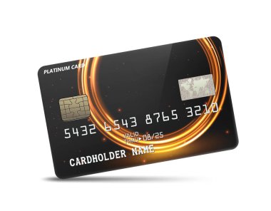 Kredi kartı şablonu, vektör illüstrasyonu