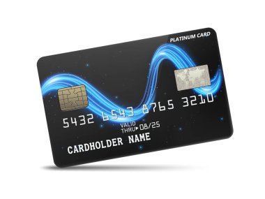 Kredi kartı şablonu, vektör illüstrasyonu