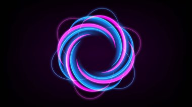 Işık arkaplanının soyut çok renkli halka çizgisi. Geniş Ekran Resimleri 