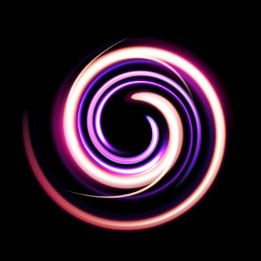 Dönen Çoklu Renkli Girdap Işıkları, izole ve düzenlenmesi kolay. Vektör İllüstrasyonu