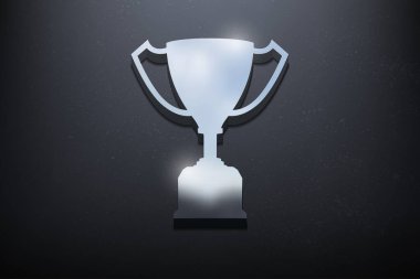 Ganimet 3D Logo Tasarımı, Parlak Mokup Logosu Dokulu Duvar. Gerçekçi Vektör