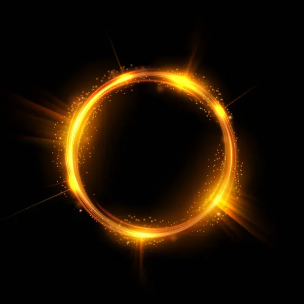 Αφηρημένος Λαμπερός Κύκλος Κομψός Φωτισμένος Φωτεινός Κύκλος Εικονογράφηση Διανύσματος — Διανυσματικό Αρχείο