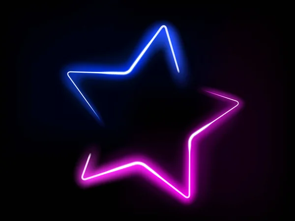 Λαμπερό Αστρικό Πλαίσιο Νέον Φως Εικονογράφηση Διανύσματος — Διανυσματικό Αρχείο