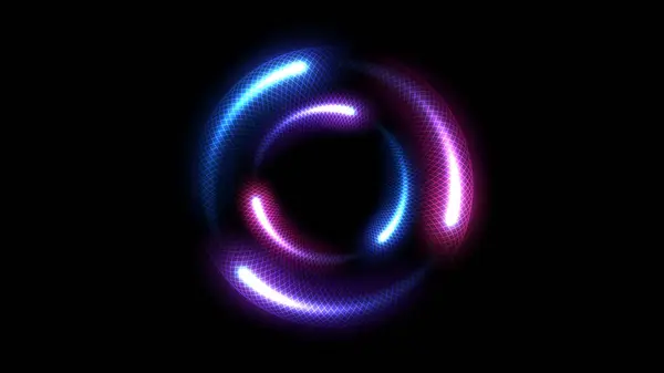 Abstract Meerkleurige Ring Lijn Van Licht Achtergrond Breedbeeld Illustratie — Stockvector