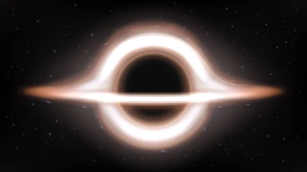 Gargantua Black Hole Rymdkoncept Vektor Illustration — Stock vektor