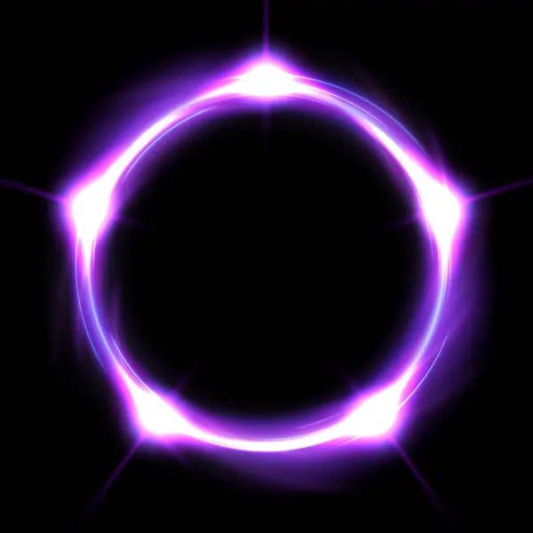 要旨輝く円 エレガントなイルミネーションの光の輪 ベクターイラスト — ストックベクタ