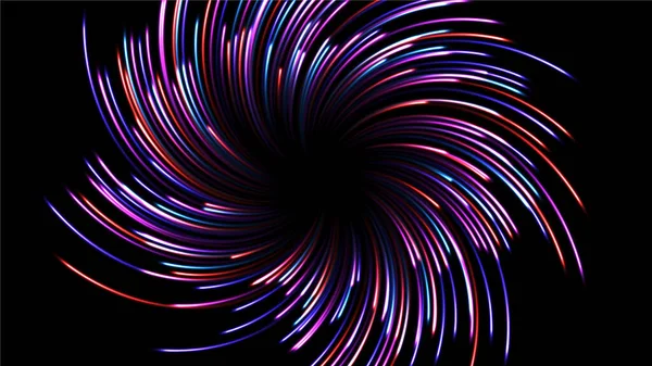 Resumen Multicolor Twirl Line Light Background Ilustración Vectores Pantalla Ancha — Vector de stock