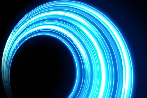 Blaulichtspuren Langzeitbelichtung Unschärfeeffekt Vektorillustration — Stockvektor