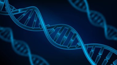 Mavi DNA yapısı, Tıp bilimi geçmişi, Vektör İllüstrasyonu