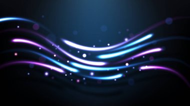 Renkli Işık Yolları, Uzun süreli Görüntü Bulanıklığı Efekti. Vektör İllüstrasyonu