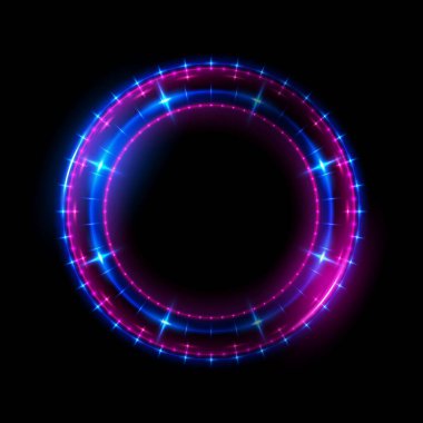 Soyut çokrenkli daire çizgisi, Vektör İllüstrasyonu