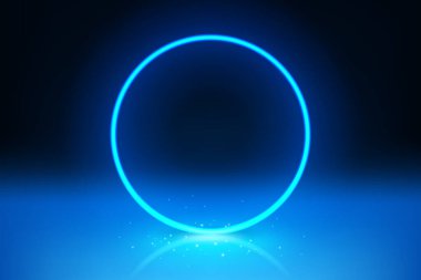 vektör mavi daire çerçeve arka planı