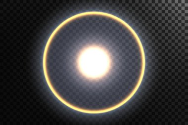 Lens ışığı etkisi. vektör illüstrasyonu.