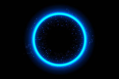 Kıvılcımlı Yuvarlak Mavi Işık. Ürün Reklamcılığı, Ürün Tasarımı ve Diğer Vektör İllüzyonu İçin Uygun