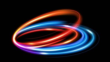 Soyut Lüks Rüzgâr Çizgisi Parıltılı, İzole ve Düzenlemesi Kolay Vektör İllüzyonu