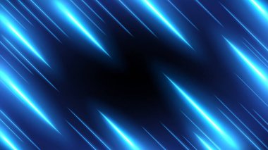 Blue Rays Zoom In Motion Effect, Light Color Trails, Vector Illustration clipart