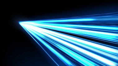 Mavi Işık İzleri, Uzun süreli Görüntü Bulanıklığı Efekti, Vektör İllüstrasyonu